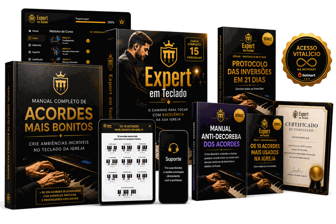 Tudo o que você recebe no Expert em Teclado